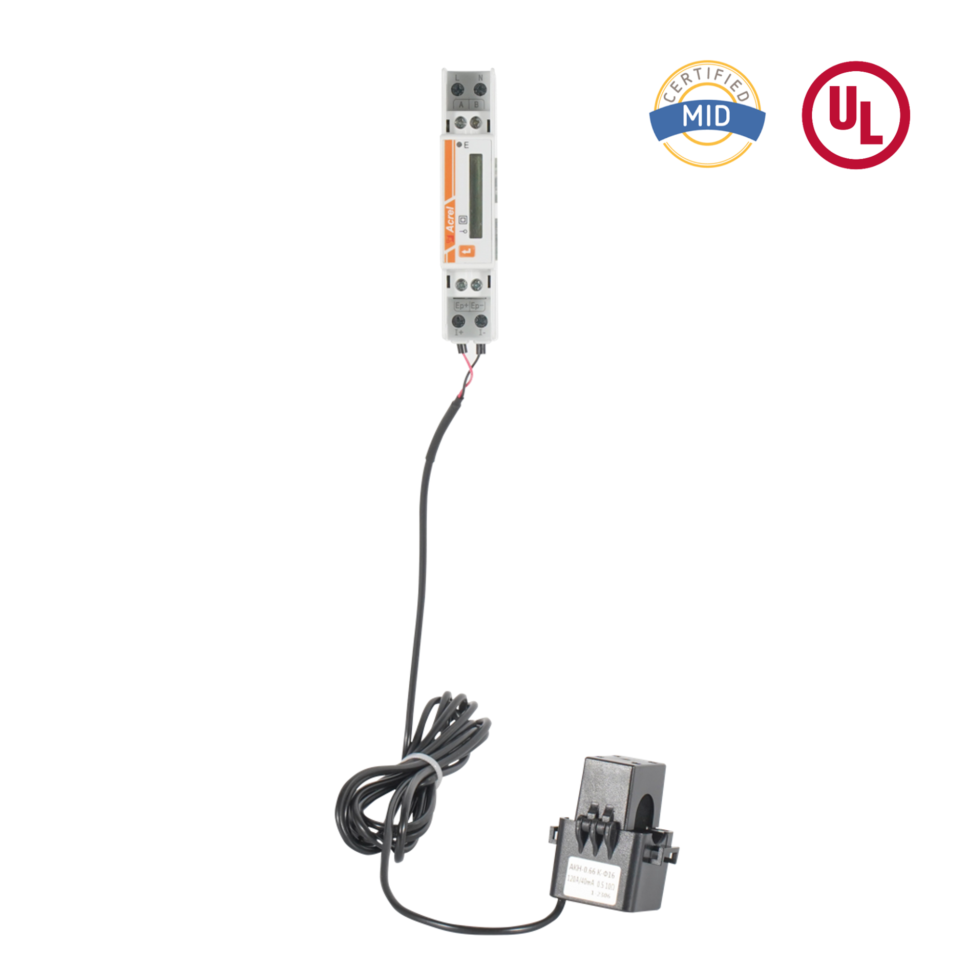 Jednofazowy licznik energii prądu przemiennego z certyfikatem UL i przekładnikiem prądowym z dzielonym rdzeniem