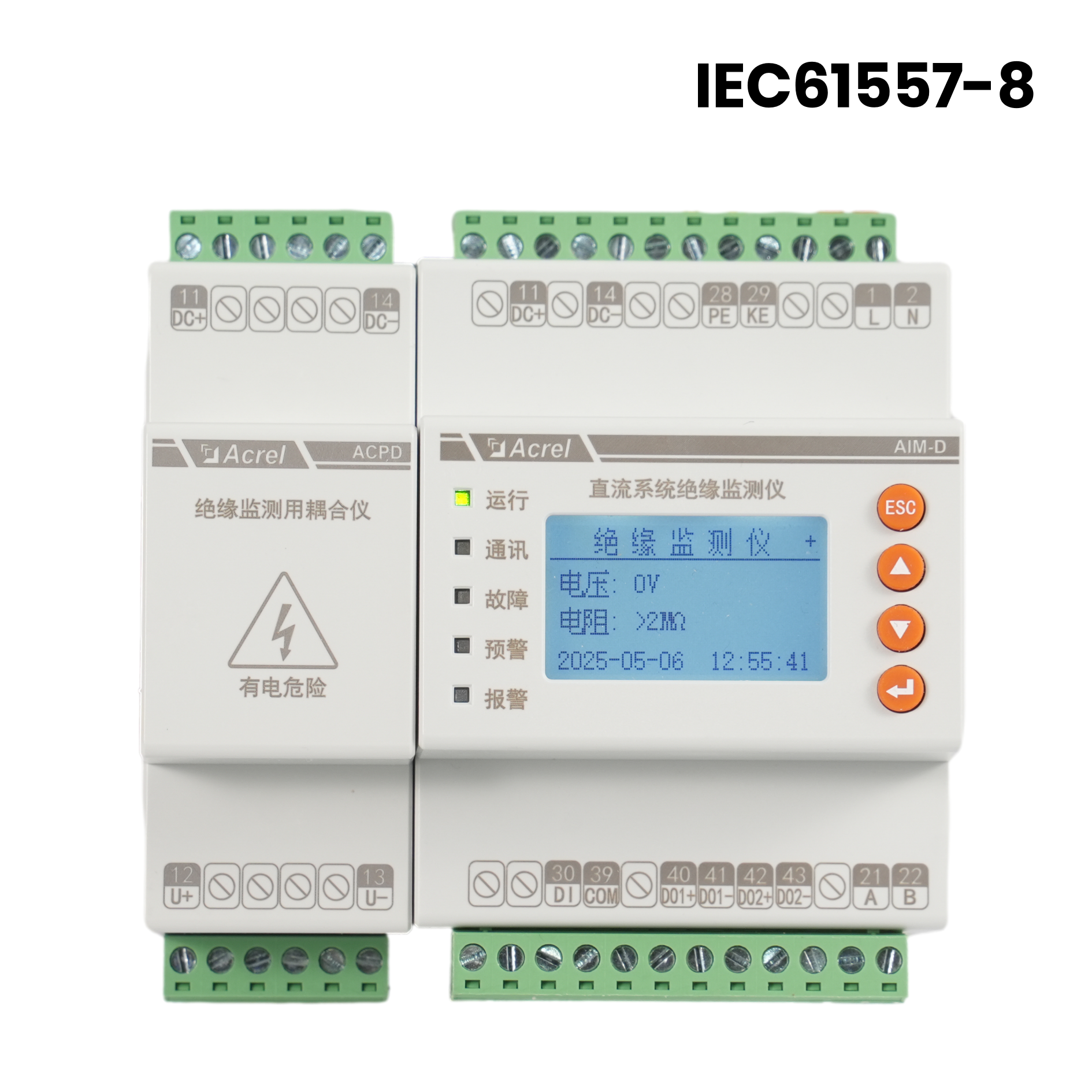 AIM-D500-CA Urządzenie do monitorowania izolacji szyny Din DC IMD z IEC61557-8